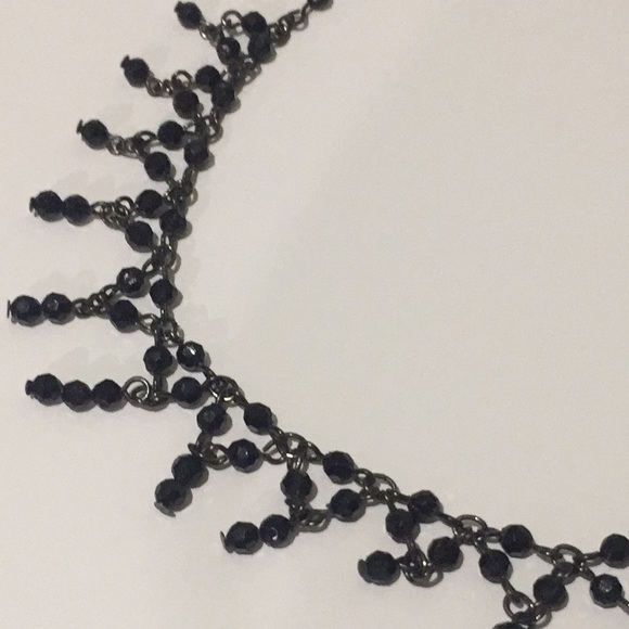 VINTAGE CHOKER STYLE NECKLACE | black adjustable - Picture 2 of 10